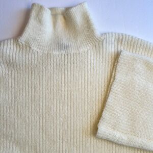 Better Unsaid Cream Mock Neck Bell Sleeve Cropped Sweater NWT Women Medium